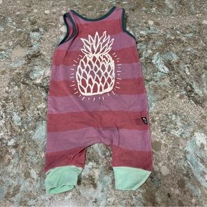 Rags to Raches Pineapple Tank Romper 6-12M
